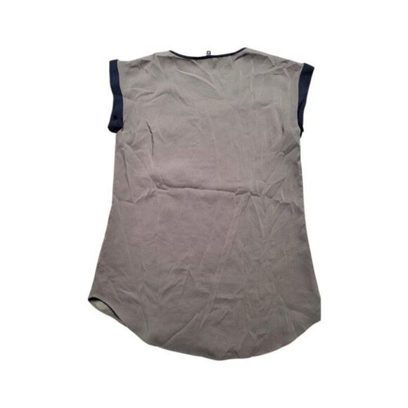 EXPRESS Women's Olive Green Black Cap Sleeve Chiffon Blouse Size XS - Picture 2 of 5